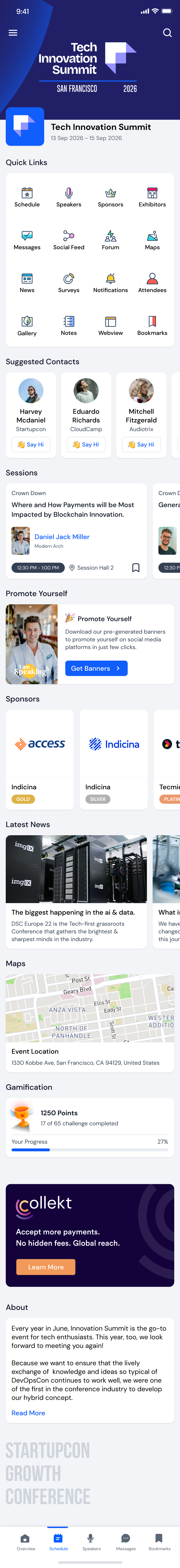 Eventspot app screen